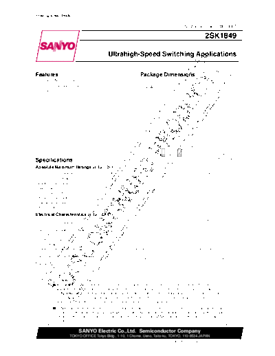 Sanyo 2sk1849  . Electronic Components Datasheets Active components Transistors Sanyo 2sk1849.pdf