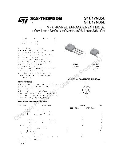 ST std17n05l std17n06l  . Electronic Components Datasheets Active components Transistors ST std17n05l_std17n06l.pdf