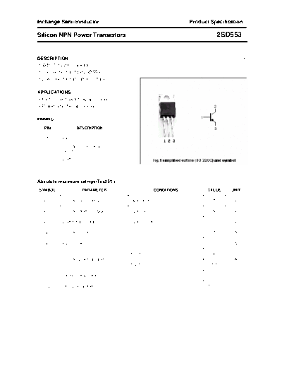 Inchange Semiconductor 2sd553  . Electronic Components Datasheets Active components Transistors Inchange Semiconductor 2sd553.pdf