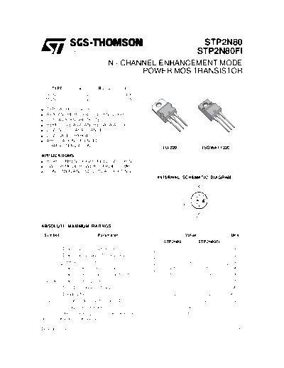 ST stp2n80  . Electronic Components Datasheets Active components Transistors ST stp2n80.pdf