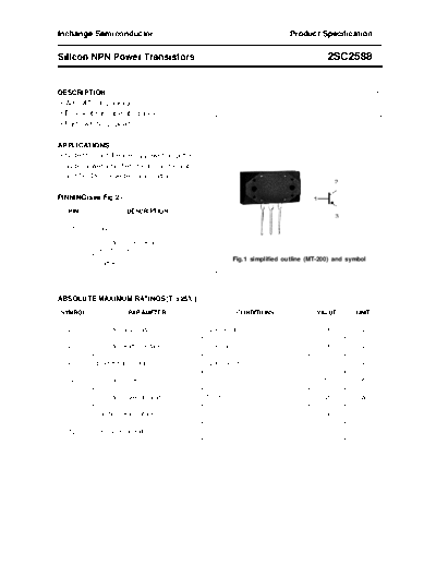 Inchange Semiconductor 2sc2588  . Electronic Components Datasheets Active components Transistors Inchange Semiconductor 2sc2588.pdf