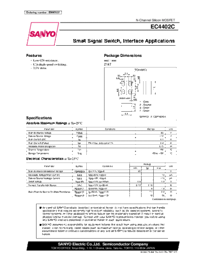 Sanyo ec4402c  . Electronic Components Datasheets Active components Transistors Sanyo ec4402c.pdf