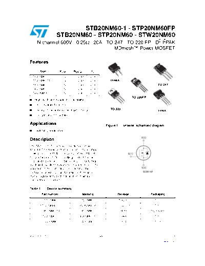 ST b20nm60  p20nm60fp  p20nm60  w20nm60  . Electronic Components Datasheets Active components Transistors ST stb20nm60_stp20nm60fp_stp20nm60_stw20nm60.pdf