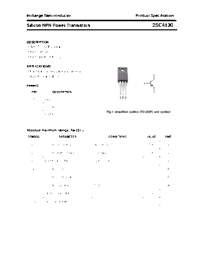 Inchange Semiconductor 2sc4130  . Electronic Components Datasheets Active components Transistors Inchange Semiconductor 2sc4130.pdf