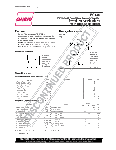 Sanyo fc135  . Electronic Components Datasheets Active components Transistors Sanyo fc135.pdf