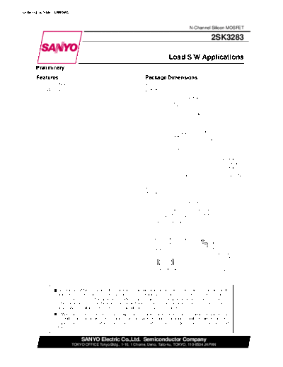 Sanyo 2sk3283  . Electronic Components Datasheets Active components Transistors Sanyo 2sk3283.pdf