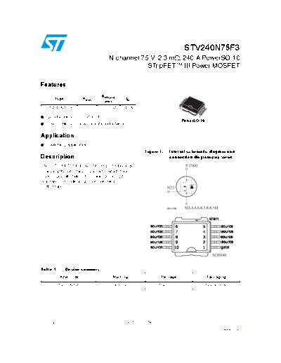 ST stv240n75f3  . Electronic Components Datasheets Active components Transistors ST stv240n75f3.pdf