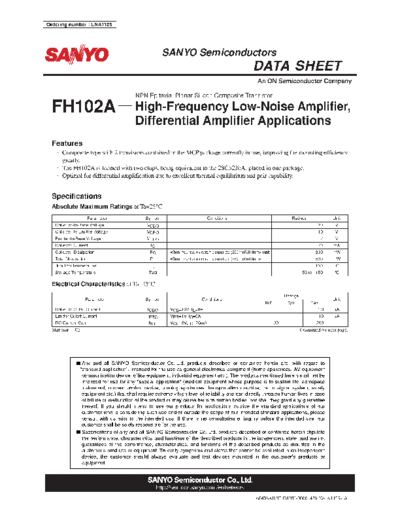 Sanyo fh102a  . Electronic Components Datasheets Active components Transistors Sanyo fh102a.pdf