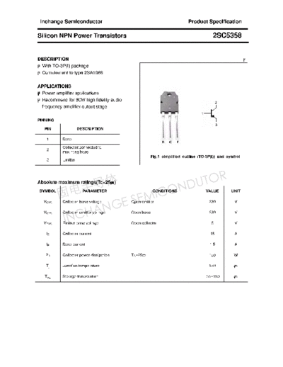 Inchange Semiconductor 2sc5358  . Electronic Components Datasheets Active components Transistors Inchange Semiconductor 2sc5358.pdf