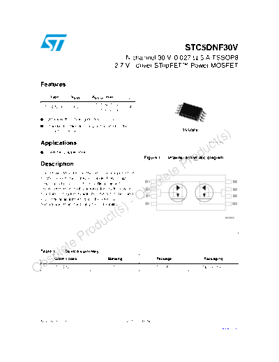 ST stc5dnf30v  . Electronic Components Datasheets Active components Transistors ST stc5dnf30v.pdf