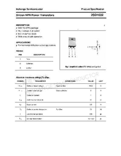 Inchange Semiconductor 2sd1632  . Electronic Components Datasheets Active components Transistors Inchange Semiconductor 2sd1632.pdf