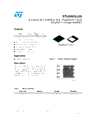 ST stl65n3llh5  . Electronic Components Datasheets Active components Transistors ST stl65n3llh5.pdf