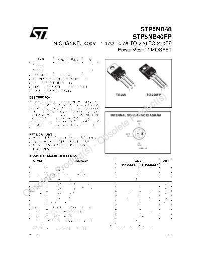 ST stp5nb40-fp  . Electronic Components Datasheets Active components Transistors ST stp5nb40-fp.pdf