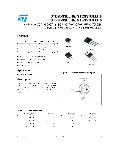 ST b95n3llh6  d95n3llh6  p95n3llh6  u95n3llh6  . Electronic Components Datasheets Active components Transistors ST stb95n3llh6_std95n3llh6_stp95n3llh6_stu95n3llh6.pdf