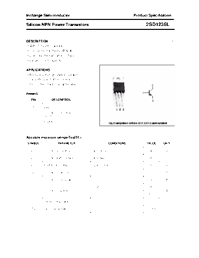 Inchange Semiconductor 2sd1236l  . Electronic Components Datasheets Active components Transistors Inchange Semiconductor 2sd1236l.pdf