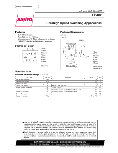 Sanyo fp402  . Electronic Components Datasheets Active components Transistors Sanyo fp402.pdf