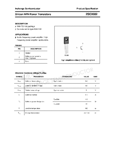 Inchange Semiconductor 2sc2682  . Electronic Components Datasheets Active components Transistors Inchange Semiconductor 2sc2682.pdf
