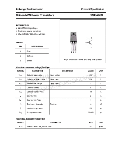 Inchange Semiconductor 2sc4663  . Electronic Components Datasheets Active components Transistors Inchange Semiconductor 2sc4663.pdf