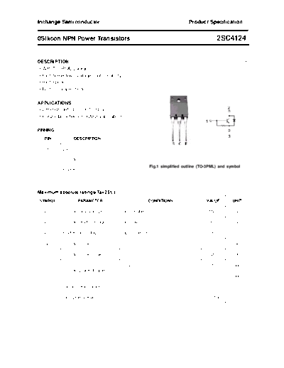 Inchange Semiconductor 2sc4124  . Electronic Components Datasheets Active components Transistors Inchange Semiconductor 2sc4124.pdf