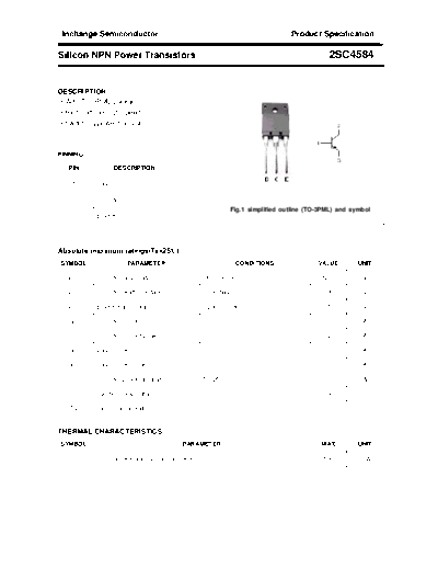 Inchange Semiconductor 2sc4584  . Electronic Components Datasheets Active components Transistors Inchange Semiconductor 2sc4584.pdf