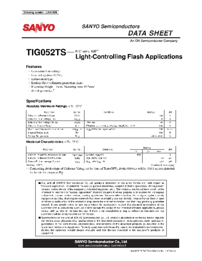 Sanyo tig052gs  . Electronic Components Datasheets Active components Transistors Sanyo tig052gs.pdf