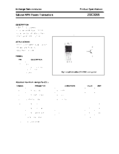 Inchange Semiconductor 2sc3255  . Electronic Components Datasheets Active components Transistors Inchange Semiconductor 2sc3255.pdf