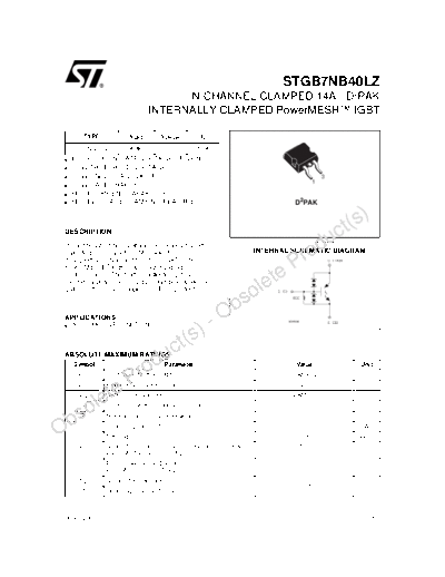 ST stgb7nb40lz  . Electronic Components Datasheets Active components Transistors ST stgb7nb40lz.pdf