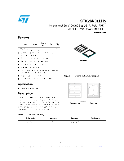 ST stk28n3llh5  . Electronic Components Datasheets Active components Transistors ST stk28n3llh5.pdf