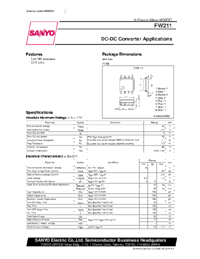 Sanyo fw211  . Electronic Components Datasheets Active components Transistors Sanyo fw211.pdf