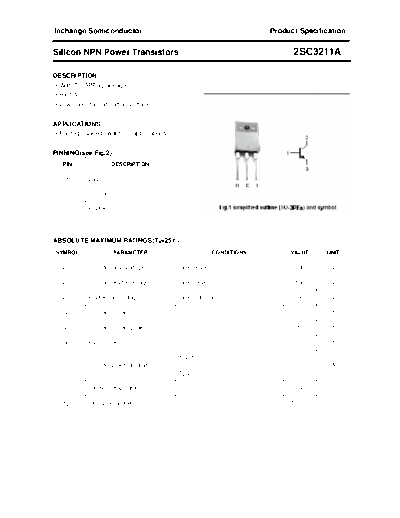 Inchange Semiconductor 2sc3211a  . Electronic Components Datasheets Active components Transistors Inchange Semiconductor 2sc3211a.pdf