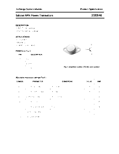 Inchange Semiconductor 2sd546  . Electronic Components Datasheets Active components Transistors Inchange Semiconductor 2sd546.pdf