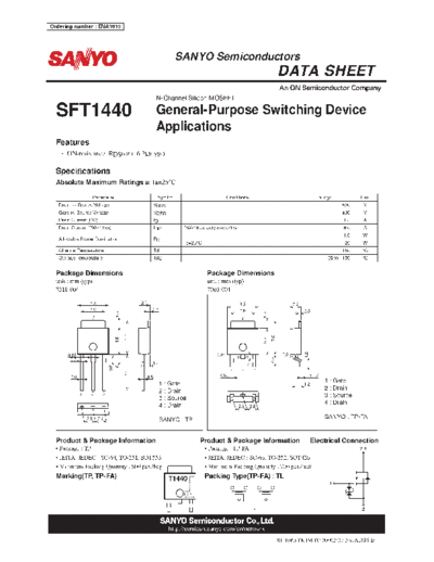 Sanyo sft1440  . Electronic Components Datasheets Active components Transistors Sanyo sft1440.pdf
