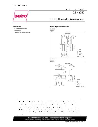 Sanyo 2sk3280  . Electronic Components Datasheets Active components Transistors Sanyo 2sk3280.pdf