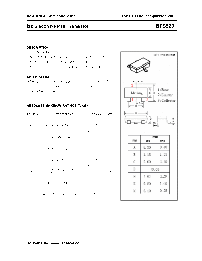 Inchange Semiconductor bfs520  . Electronic Components Datasheets Active components Transistors Inchange Semiconductor bfs520.pdf