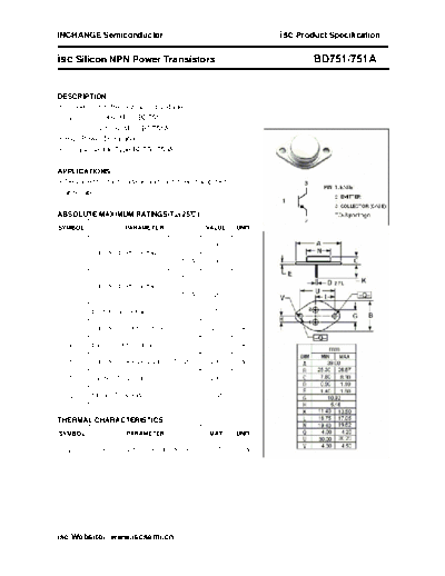 Inchange Semiconductor bd751 751a  . Electronic Components Datasheets Active components Transistors Inchange Semiconductor bd751_751a.pdf