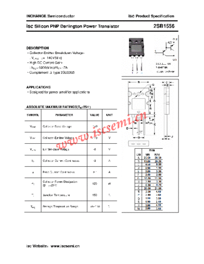 Inchange Semiconductor 2sb1556  . Electronic Components Datasheets Active components Transistors Inchange Semiconductor 2sb1556.pdf