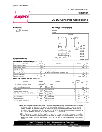 Sanyo fss202  . Electronic Components Datasheets Active components Transistors Sanyo fss202.pdf