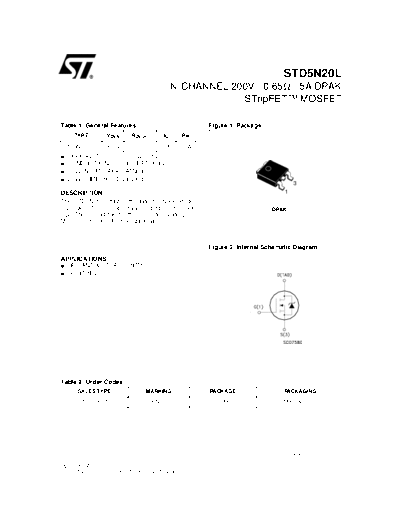 ST std5n20l  . Electronic Components Datasheets Active components Transistors ST std5n20l.pdf