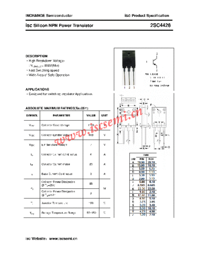 Inchange Semiconductor 2sc4428  . Electronic Components Datasheets Active components Transistors Inchange Semiconductor 2sc4428.pdf