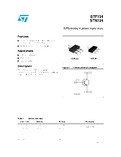 ST stf724 stn724  . Electronic Components Datasheets Active components Transistors ST stf724_stn724.pdf