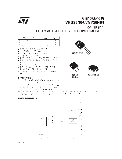 ST vnp28n04fi vnb28n04 vnv28n04  . Electronic Components Datasheets Active components Transistors ST vnp28n04fi_vnb28n04_vnv28n04.pdf