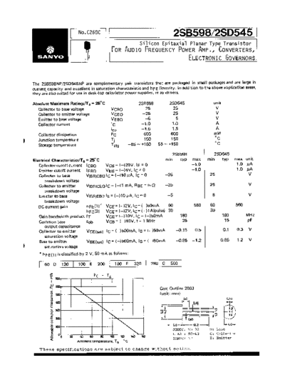 Sanyo 2sd545  . Electronic Components Datasheets Active components Transistors Sanyo 2sd545.pdf