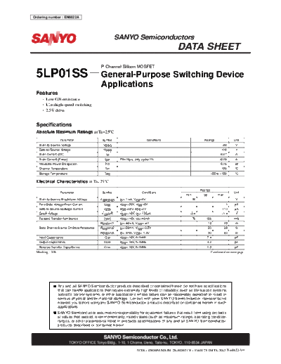 Sanyo 5lp01ss  . Electronic Components Datasheets Active components Transistors Sanyo 5lp01ss.pdf