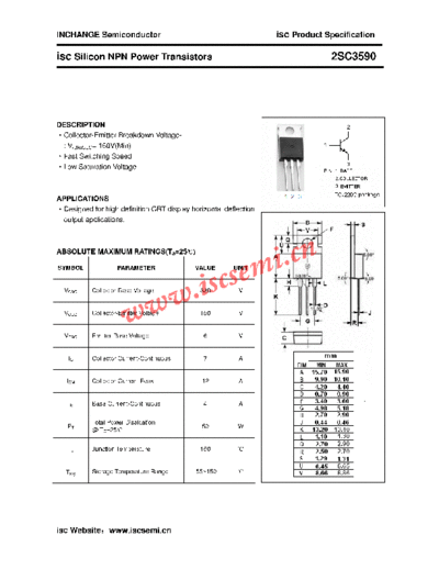 Inchange Semiconductor 2sc3590  . Electronic Components Datasheets Active components Transistors Inchange Semiconductor 2sc3590.pdf