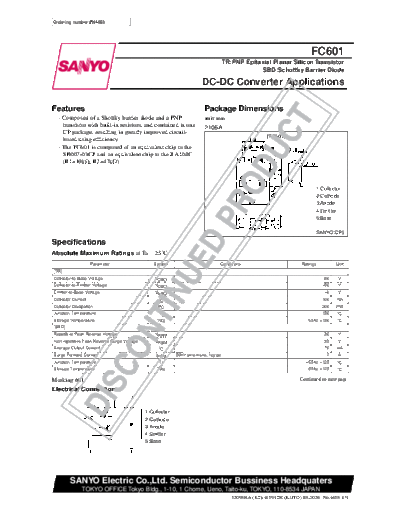 Sanyo fc601  . Electronic Components Datasheets Active components Transistors Sanyo fc601.pdf