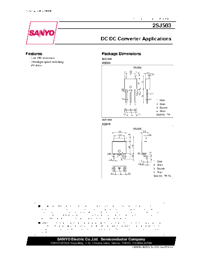 Sanyo 2sj503  . Electronic Components Datasheets Active components Transistors Sanyo 2sj503.pdf