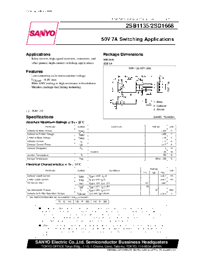 Sanyo 2sd1668  . Electronic Components Datasheets Active components Transistors Sanyo 2sd1668.pdf