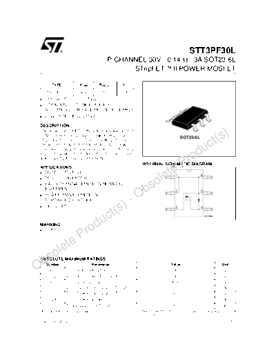 ST stt3pf30l  . Electronic Components Datasheets Active components Transistors ST stt3pf30l.pdf
