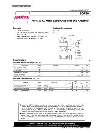 Sanyo sgf29  . Electronic Components Datasheets Active components Transistors Sanyo sgf29.pdf