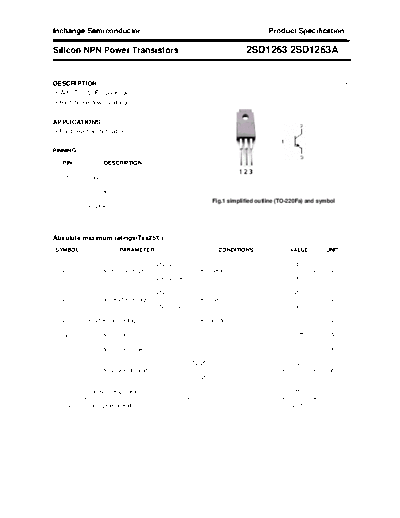 Inchange Semiconductor 2sd1263 2sd1263a  . Electronic Components Datasheets Active components Transistors Inchange Semiconductor 2sd1263_2sd1263a.pdf